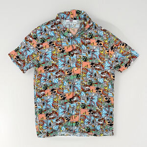 Looney Tunes “What’s Up Doc?” Comic Strip Button-Down Shirt - Men’s Size S